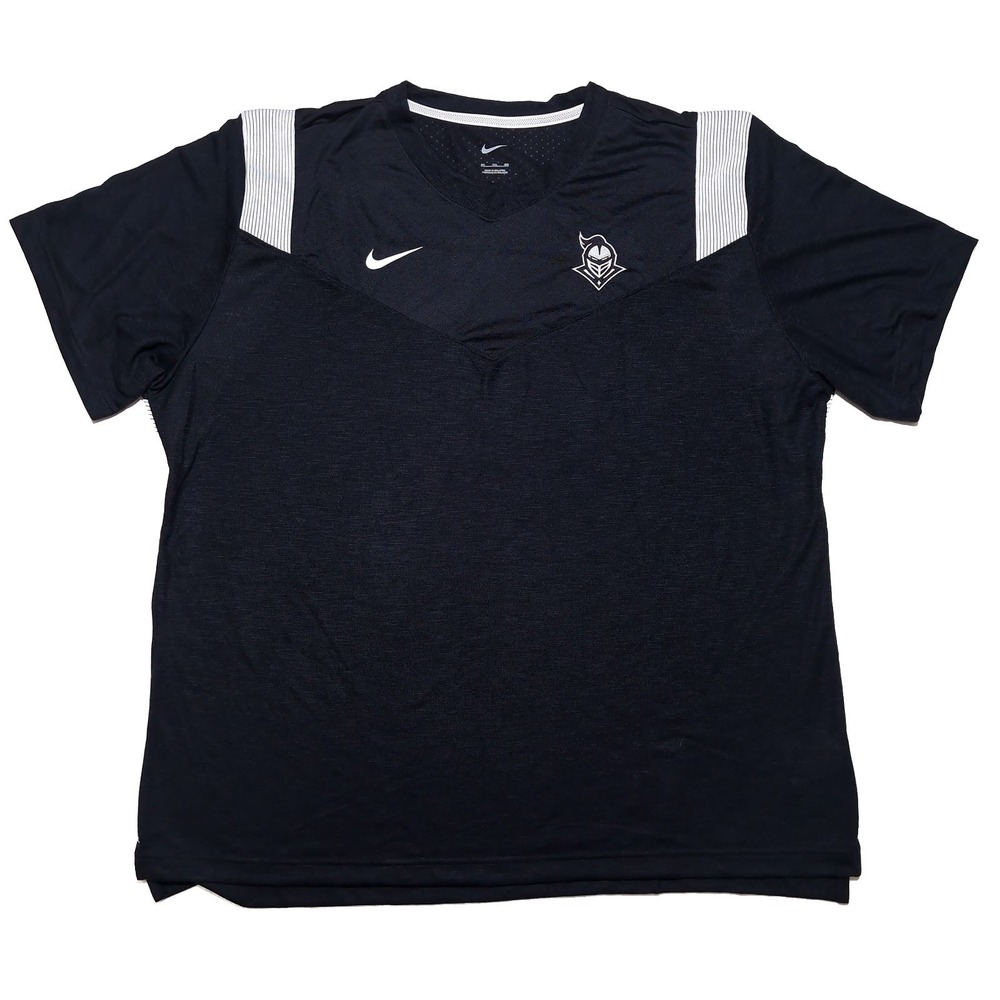 NIKE UCF Knights Performance Shirt Mens 3XL Black NWOT Embroidered Short Sleeve